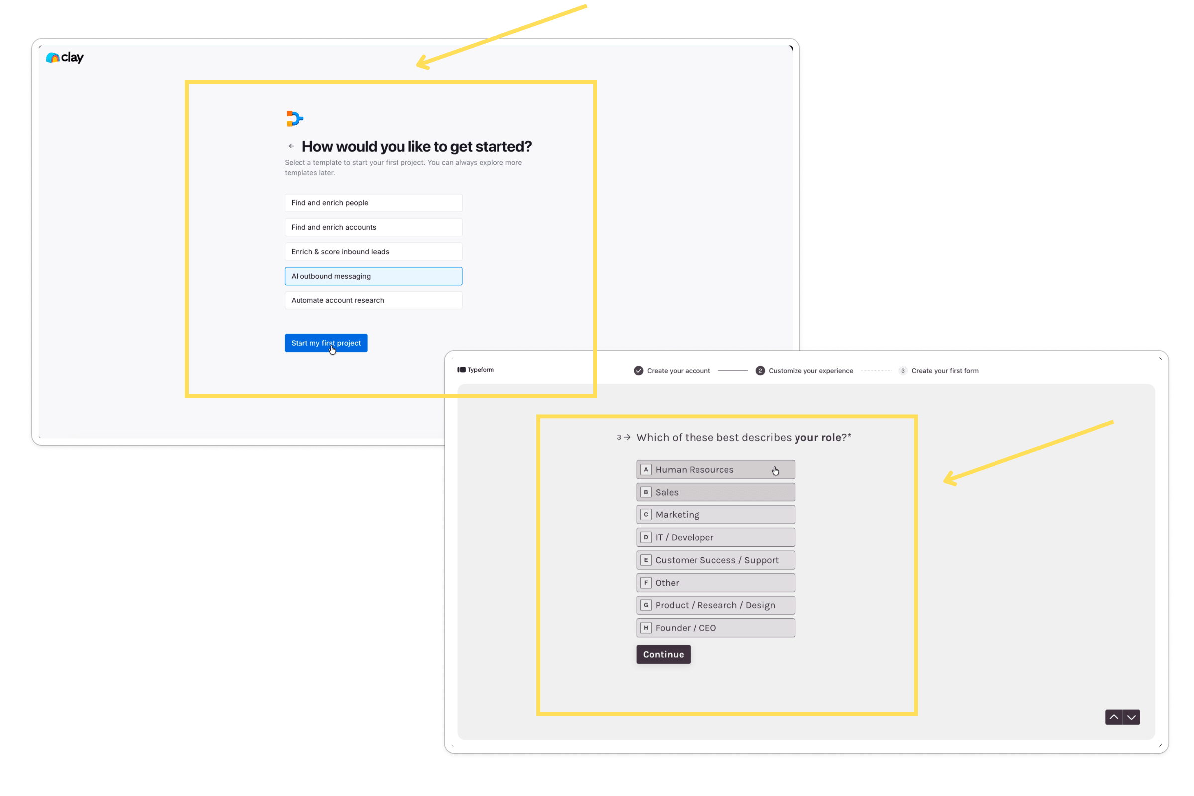 Example of one of the SaaS Free Trial Mistakes identified by The Good involving running a personalization survey that changes nothing afterward.