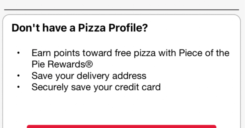 pizza profile checklist of benefits