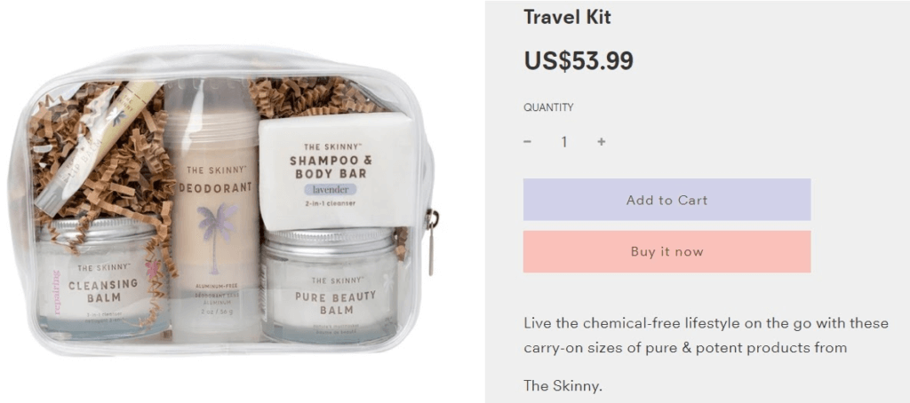 6 - lavendar beauty travel kit