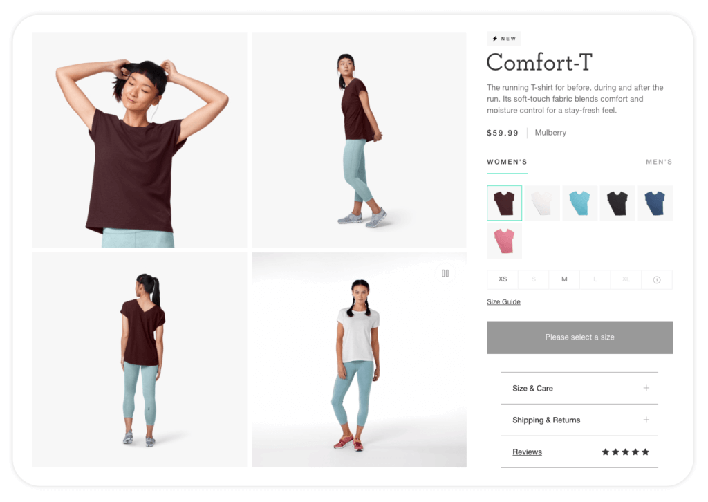 Comfort-T uses product video to show the quality of their apparel 