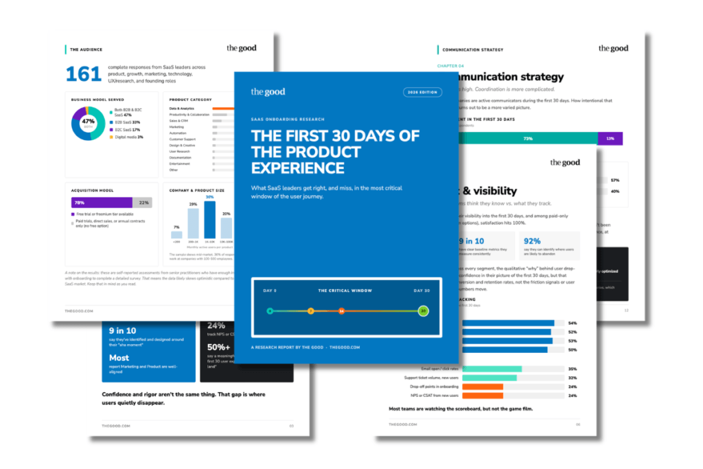 The Good's The First 30 Days of The Product Experience report.