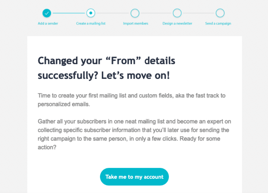 Moosend incorporating emails to create one of the best onboarding experiences