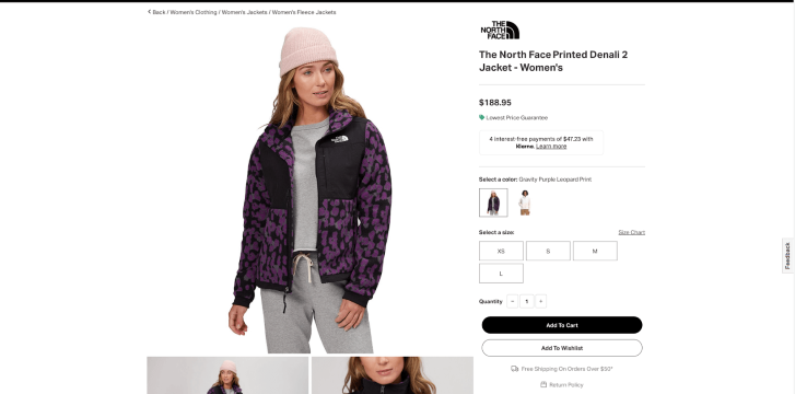 The North Face Printed Denali 2 Jacket Women's