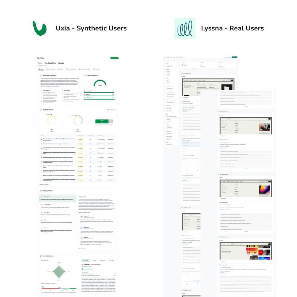A screenshot of Uxia, one of the tools included in The Good AI tools testing effort.