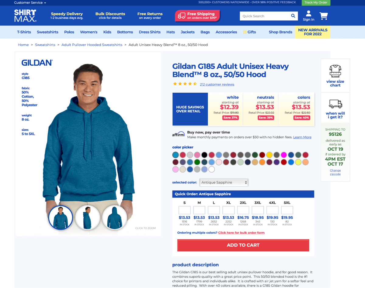 Display or Hide Estimated Delivery Dates for Different Products