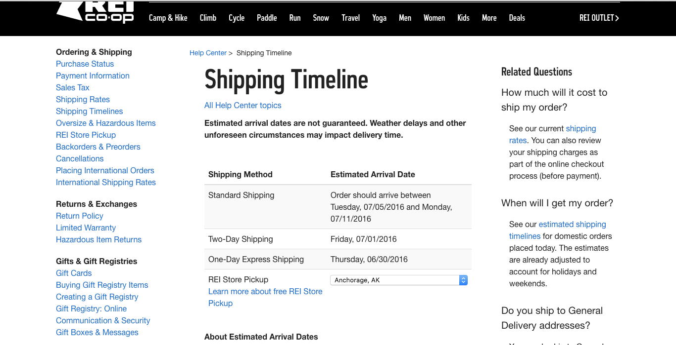 cart-abandonment-REI shipping