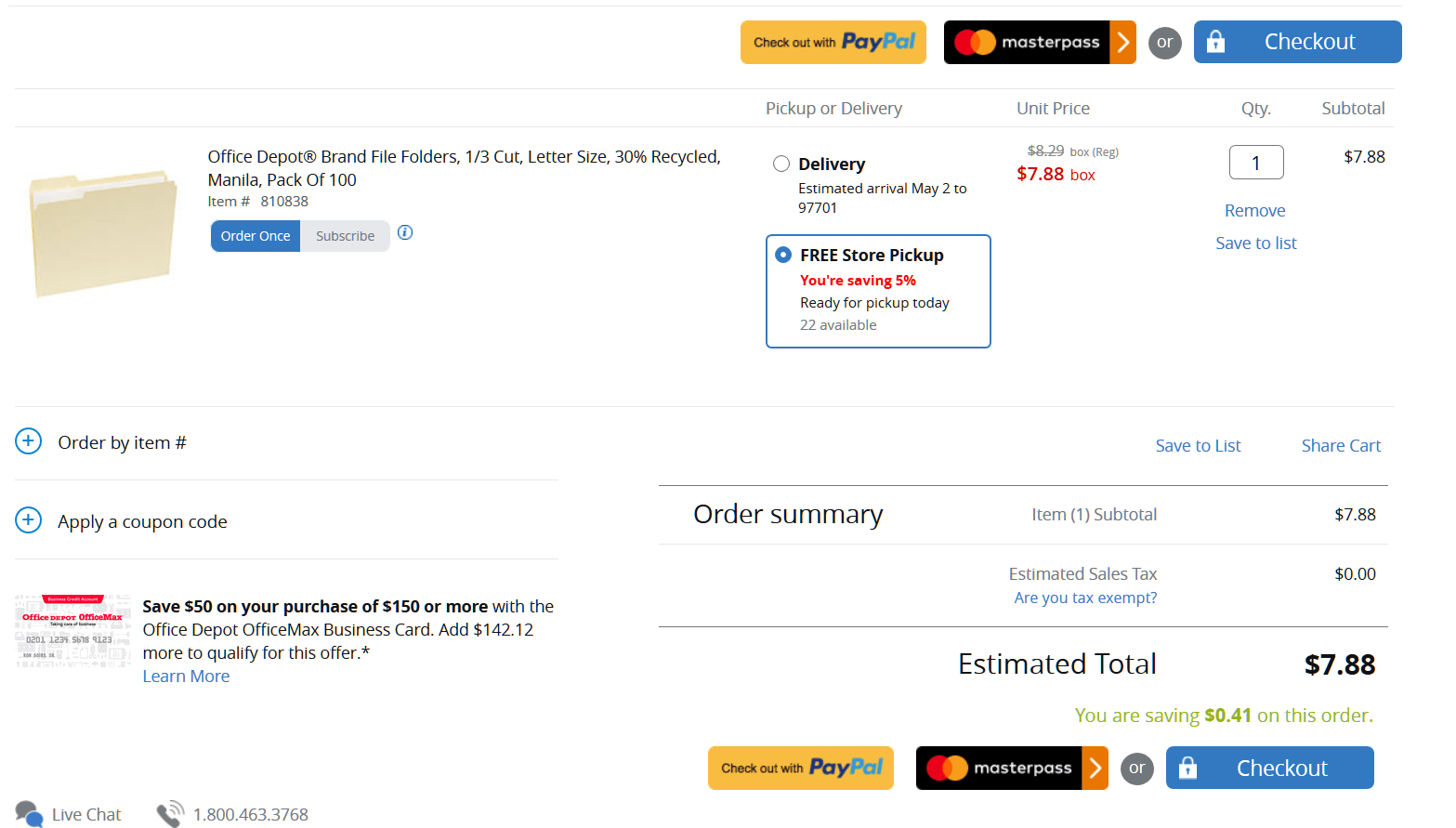 How to Checkout an Order