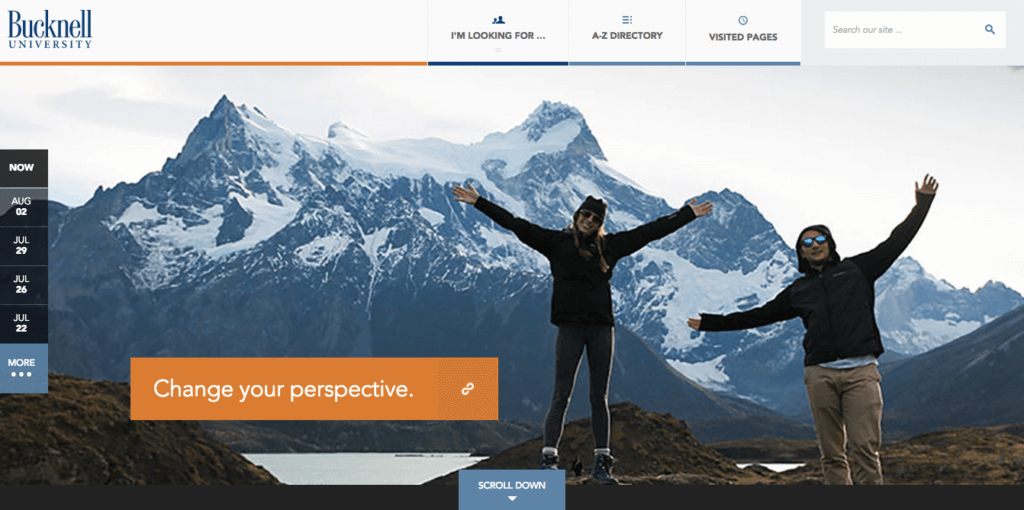 bucknell homepage design