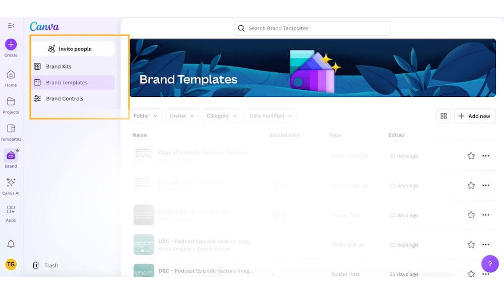 An image showing the shared workflow capabilities in Canva as an example of effective account expansion features.