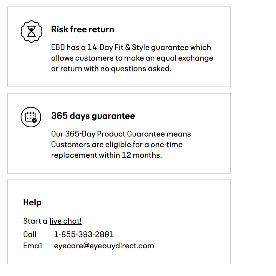 Eyebuydirect builds trust during online checkout