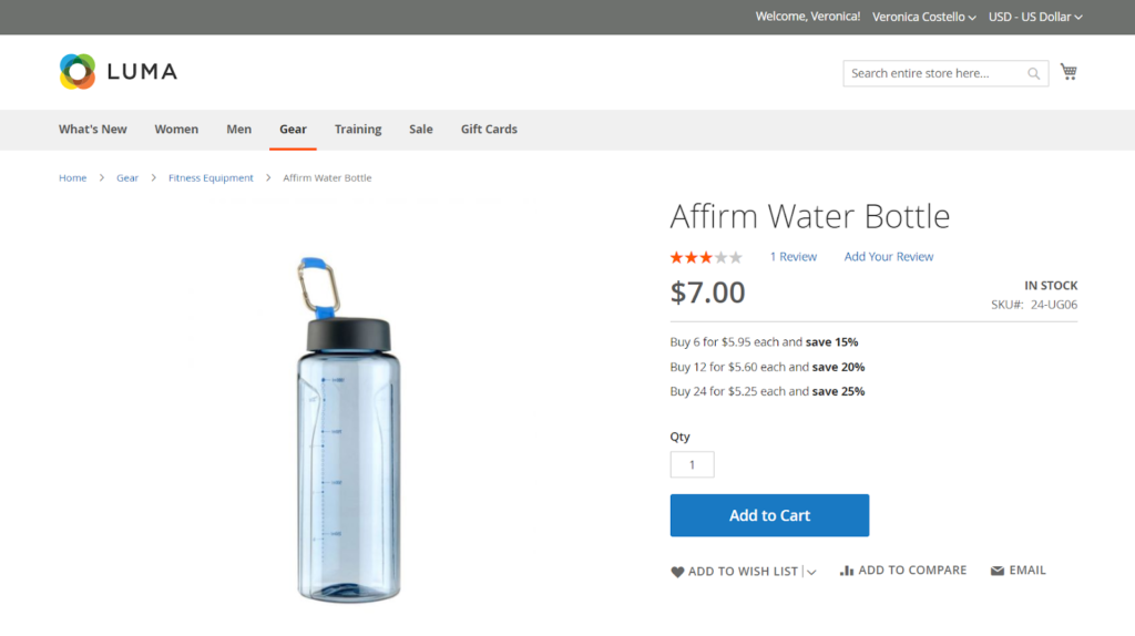 Luma water bottles bundle discount pricing