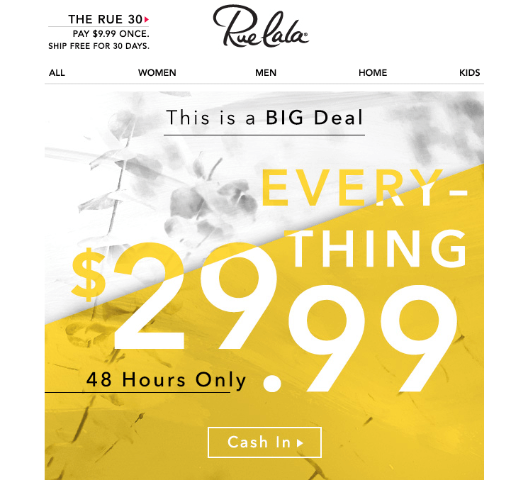 Flash Sale Discount Pricing from Rue La La