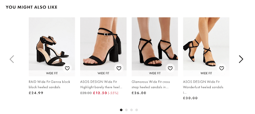 asos product recommendation