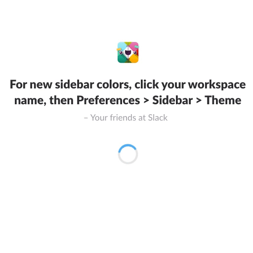 slack loading page design