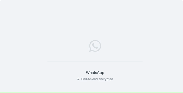 whatsapp gif showing the loading page