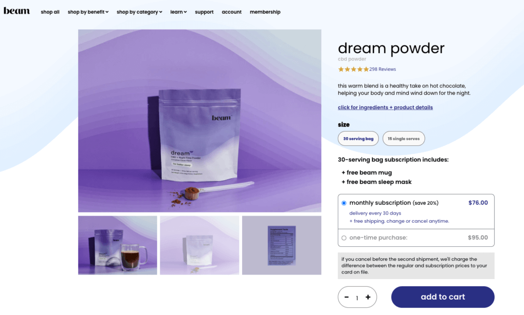 beam misses the mark with their product description