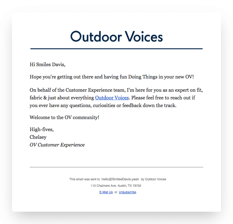 outdoor voices confirmation email 