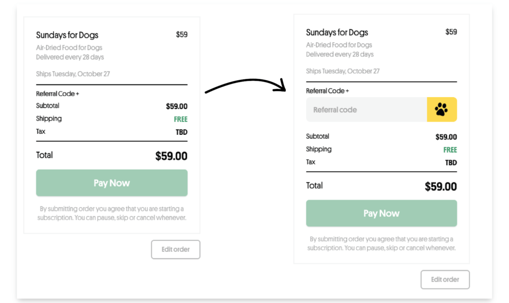 Sunday for Dogs has a collapsable discounting field which is a good strategy