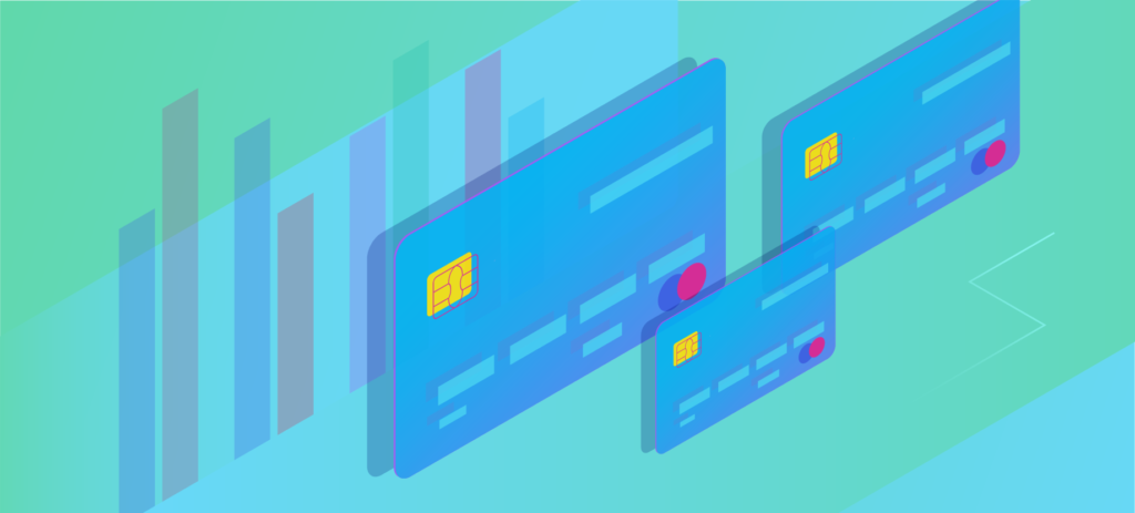 graphic of credit card and graphs