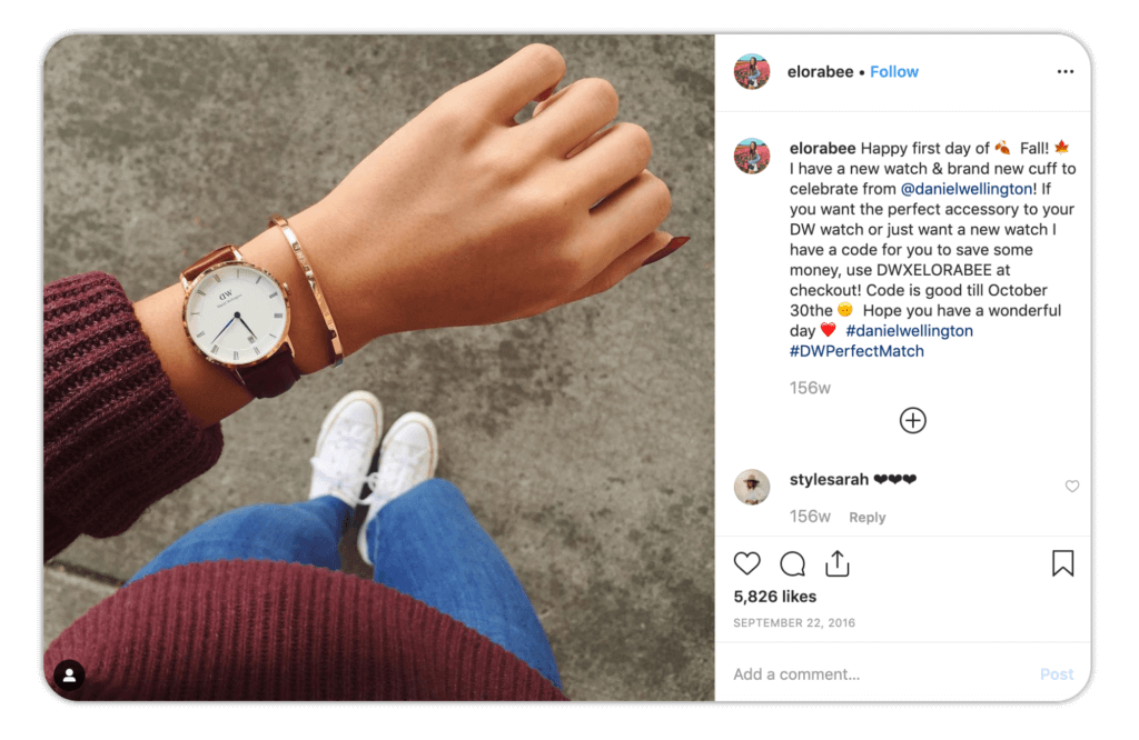 Influencer - brand partnerships are great sales promotion ideas