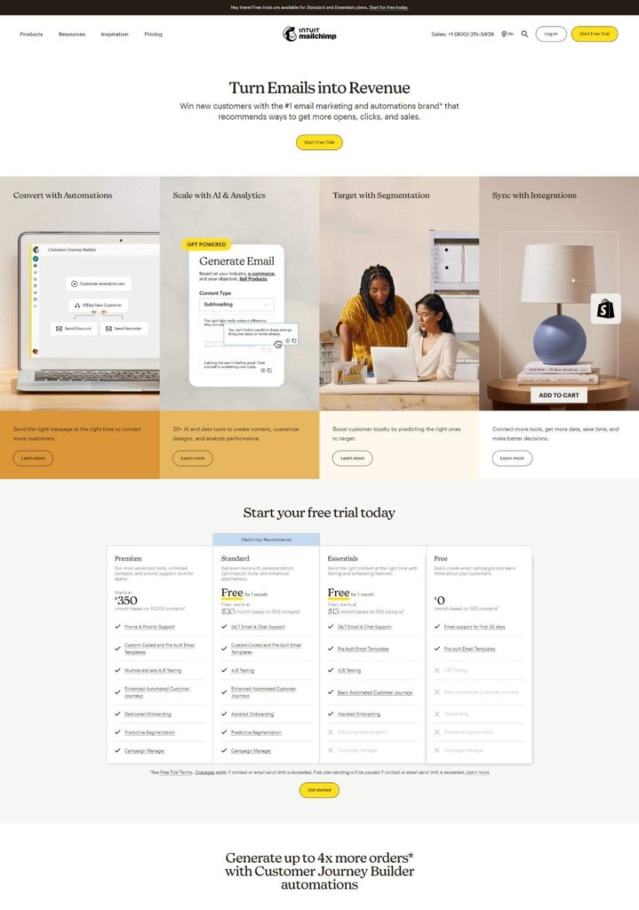 Mailchimp website