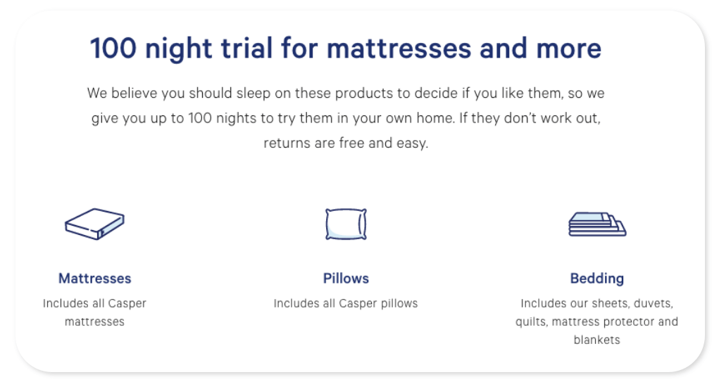 Mattress trial from Casper