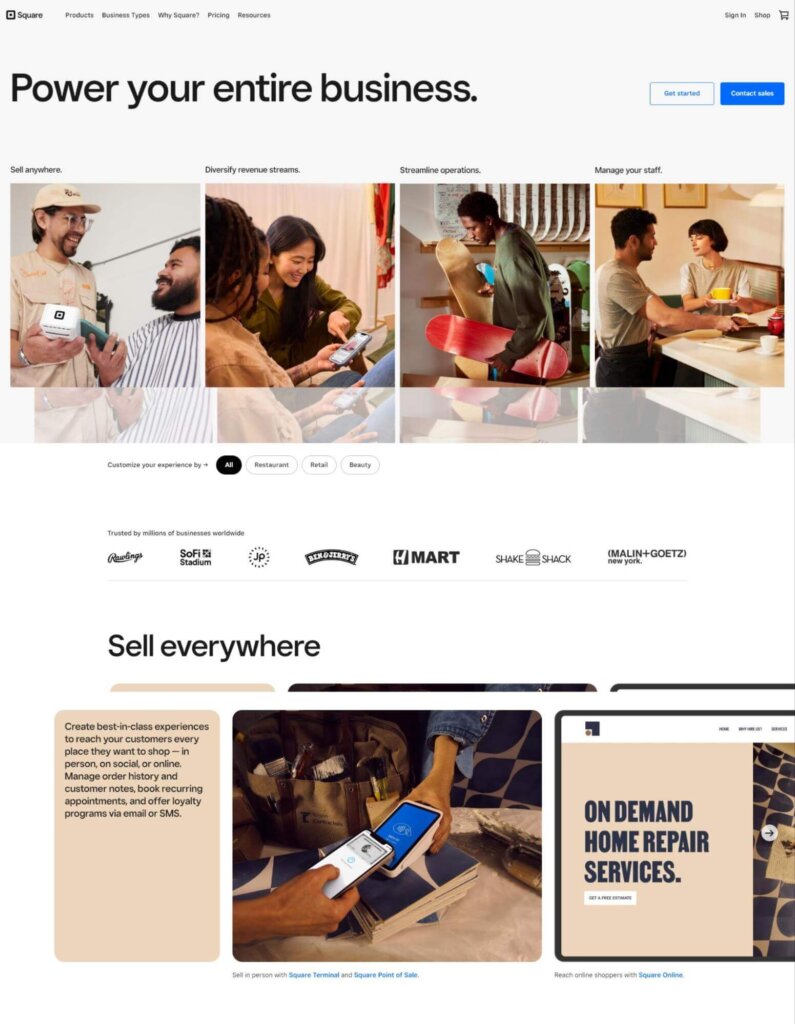 Square website