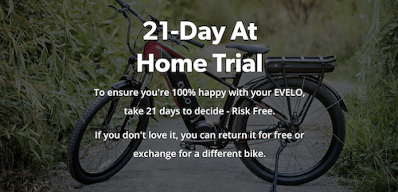 21 day at home trial promotion