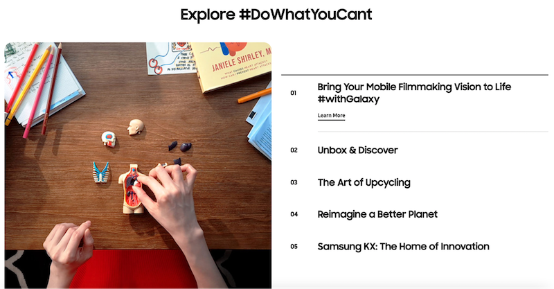 Samsung #Dowhatyoucant. campaign