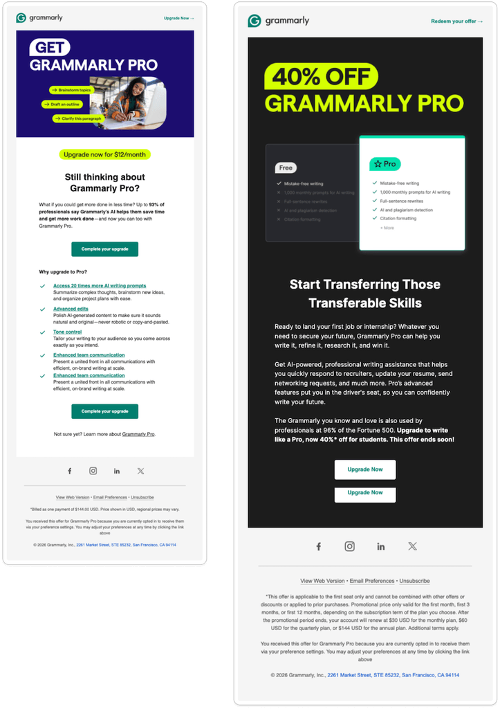 An example of potential pricing communication issue when determining how to create urgency in saas trials.