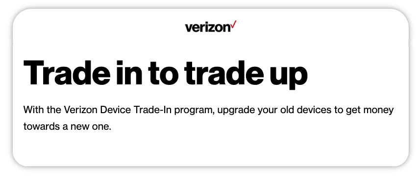 Verizon offers an upgrade discount