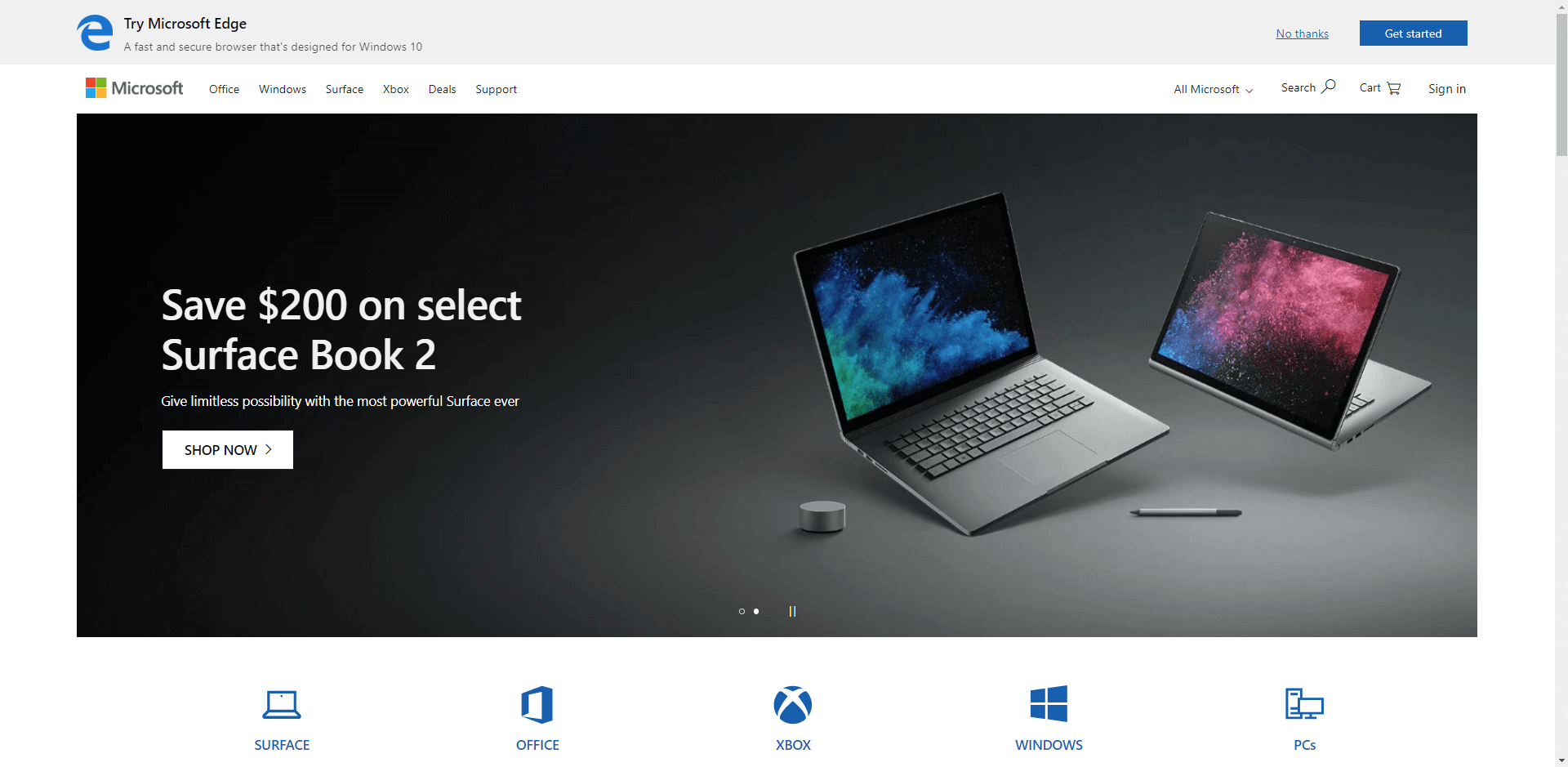 microsoft homepage