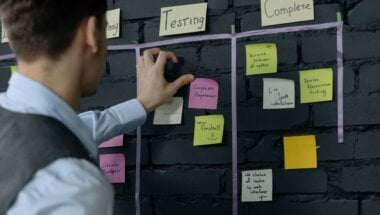 A product team member working on product development process.