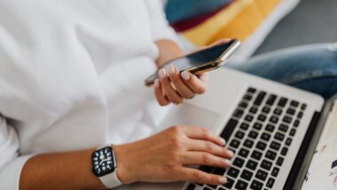 person purchasing AI credits on a mobile device.