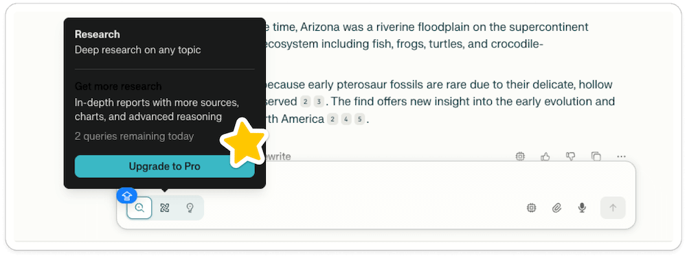 A screenshot from Perplexity as an example of effective SaaS growth strategies.