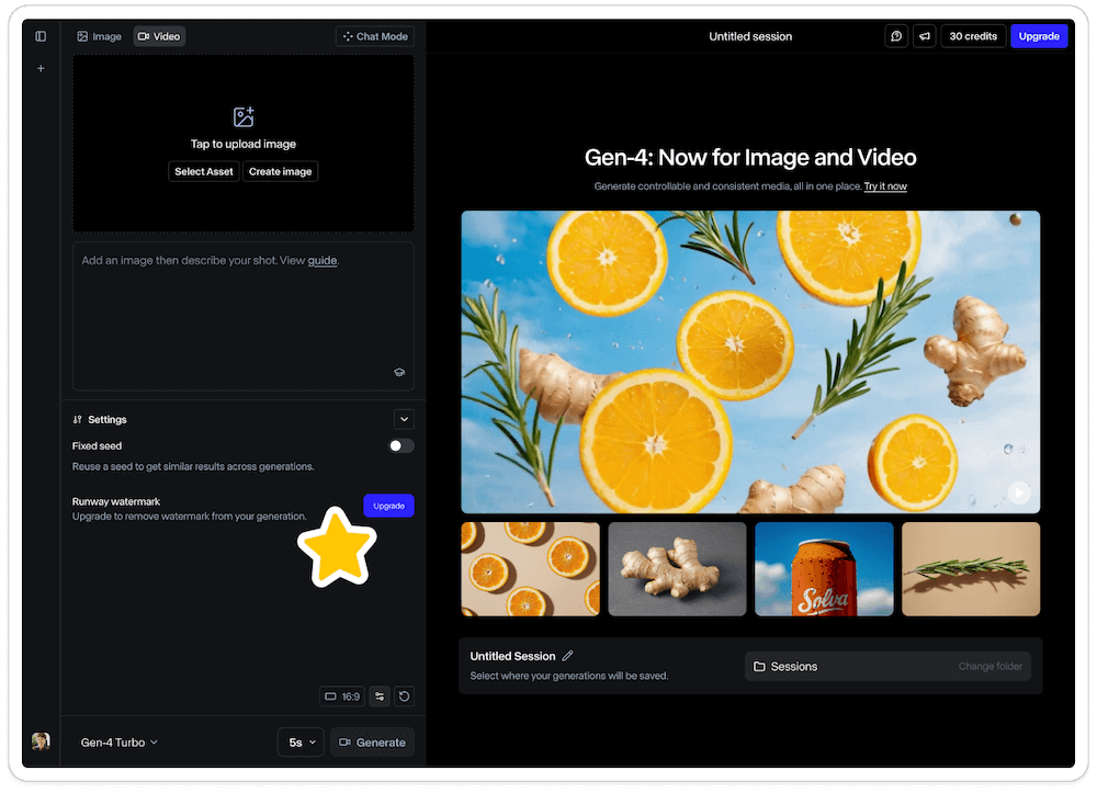 A screenshot from Runway as an example of effective SaaS growth strategies.