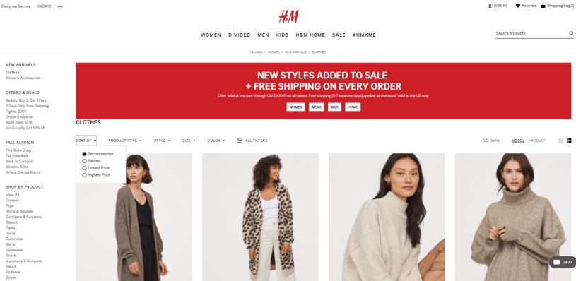 h&m adds shipping to product pages to avoid the faq